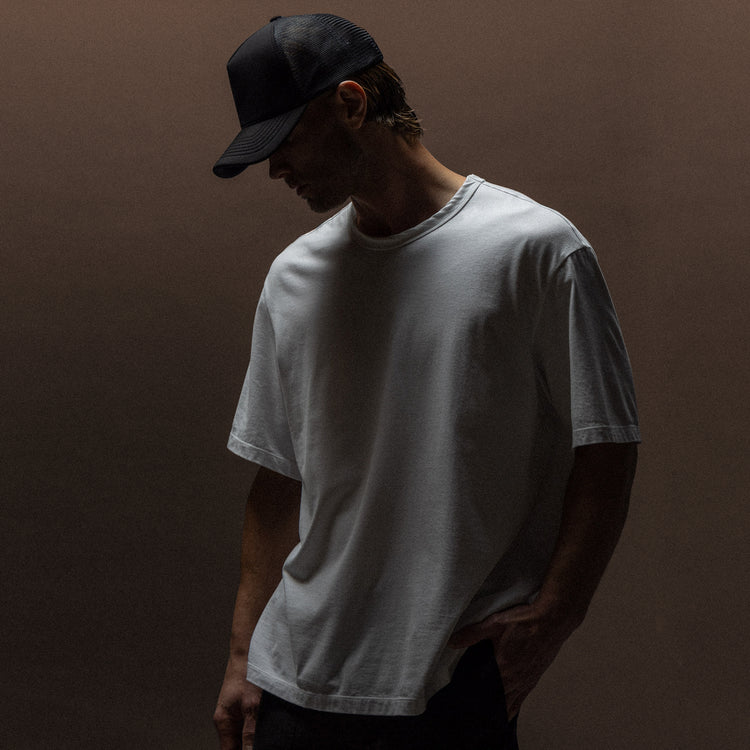 Luxe Organic Oversized Short Sleeve Tee in White | James Perse Los Angeles