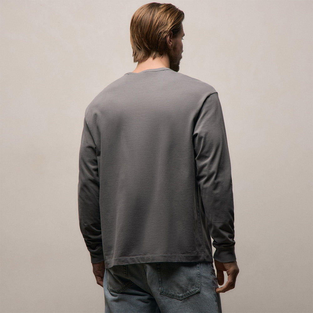 Heavy Luxe Jersey Oversized Long Sleeve in Cavalry | James Perse Los Angeles