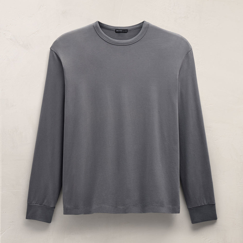 Heavy Luxe Jersey Oversized Long Sleeve in Cavalry | James Perse Los Angeles