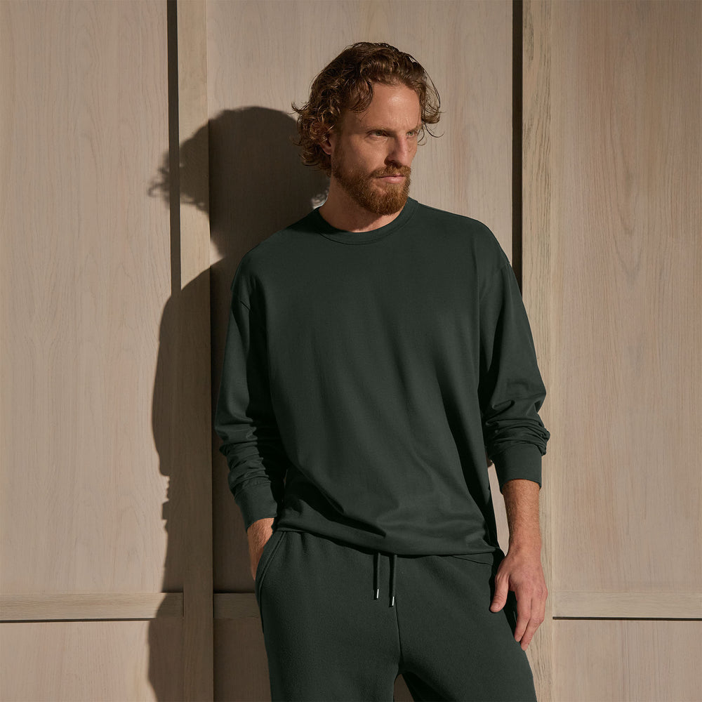 Heavy Luxe Jersey Oversized Long Sleeve - Fern