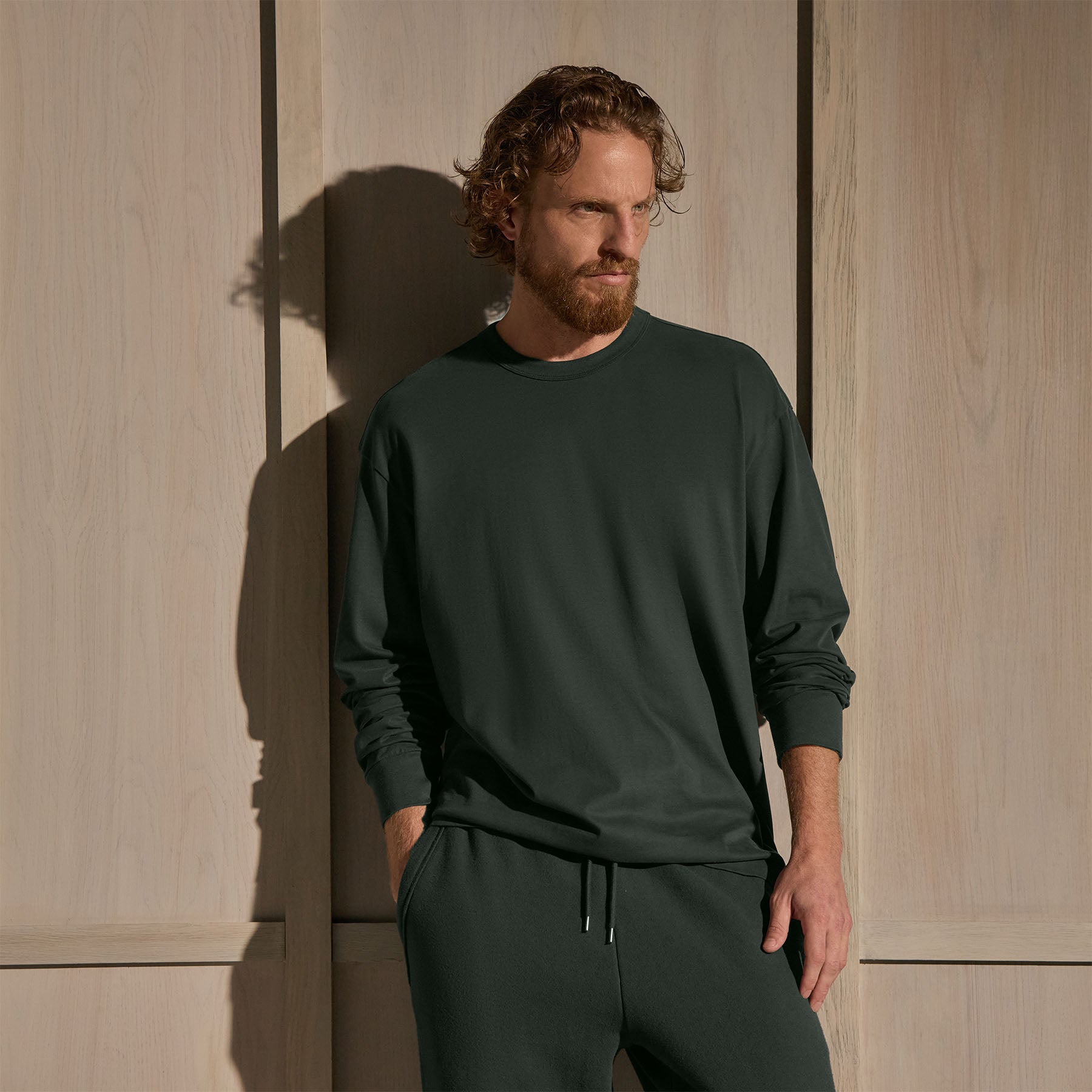 Heavy Luxe Jersey Oversized Long Sleeve - Fern