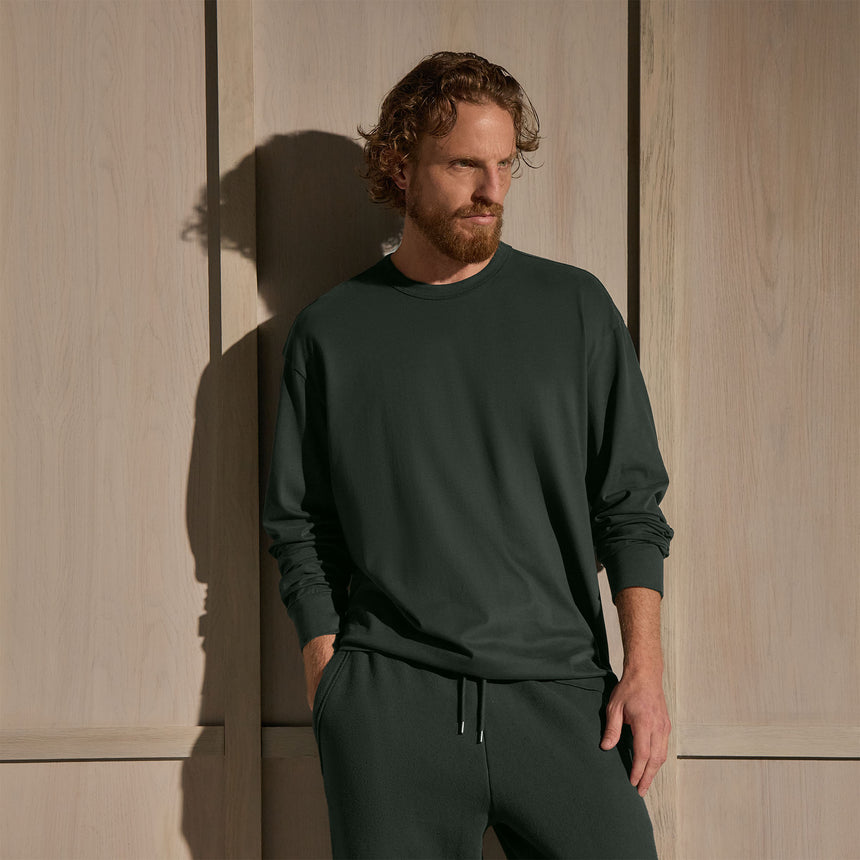 Heavy Luxe Jersey Oversized Long Sleeve - Fern