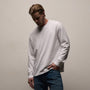Heavy Luxe Jersey Oversized Long Sleeve in White | James Perse Los Angeles