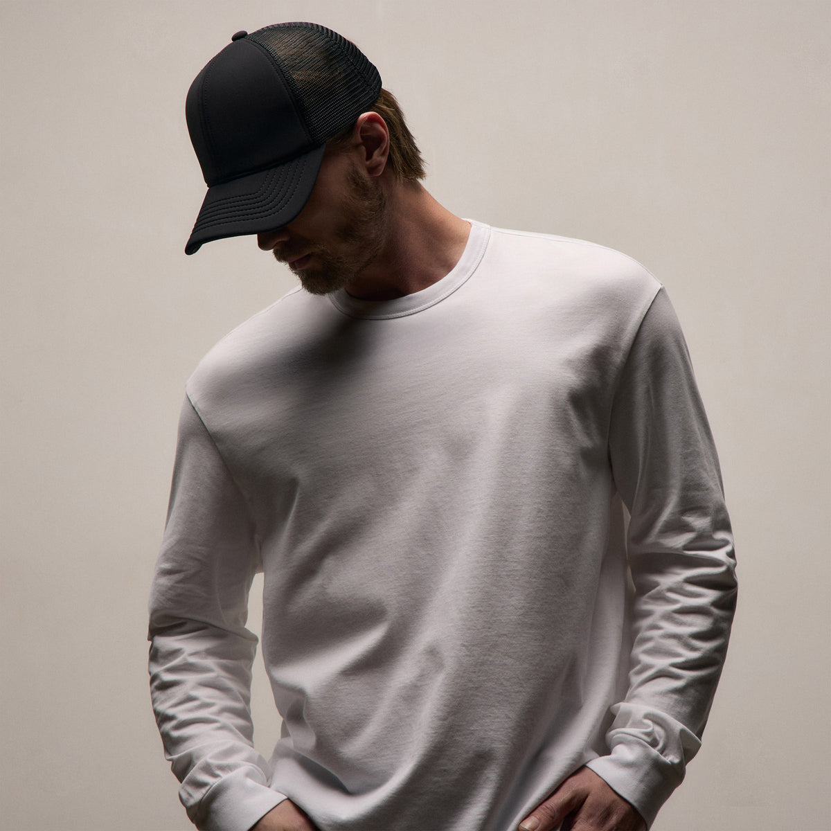Heavy Luxe Jersey Oversized Long Sleeve in White | James Perse Los Angeles