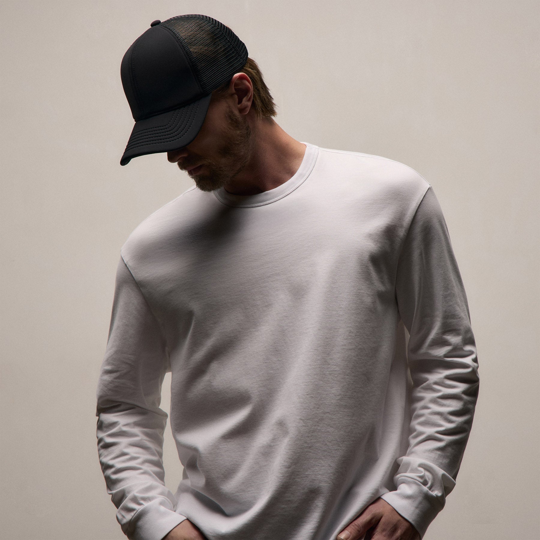 Heavy Luxe Jersey Oversized Long Sleeve in White | James Perse Los Angeles