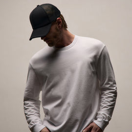 Heavy Luxe Jersey Oversized Long Sleeve in White | James Perse Los Angeles