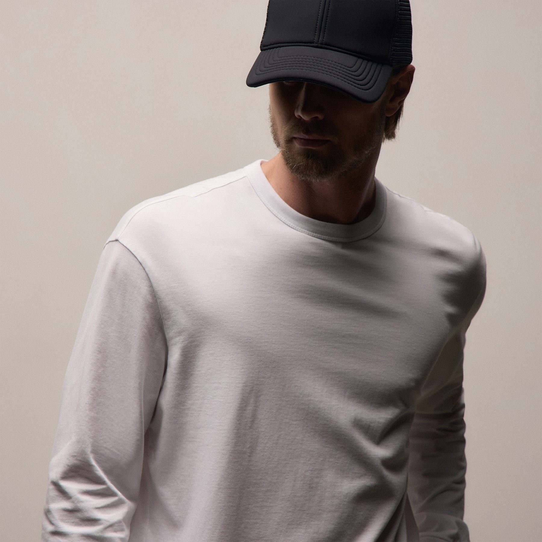 Heavy Luxe Jersey Oversized Long Sleeve in White | James Perse Los Angeles