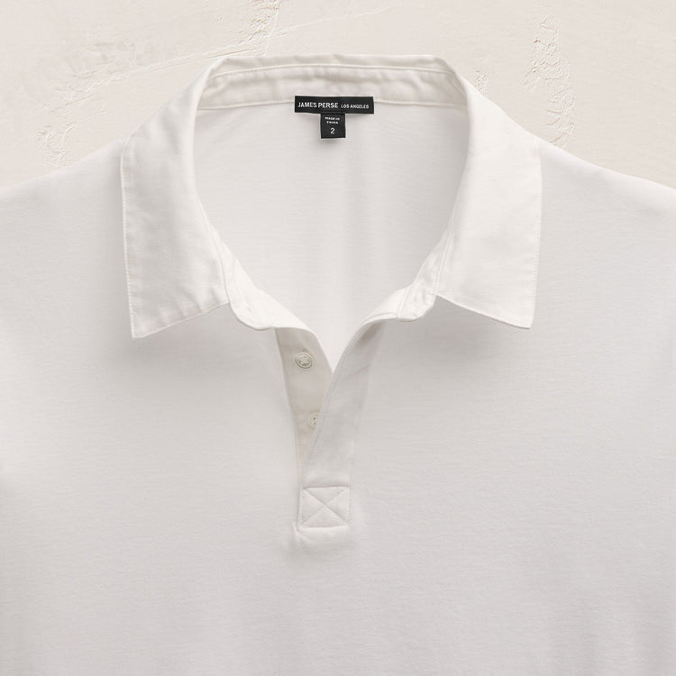 Heavy Luxe Rugby Polo in White | James Perse Los Angeles