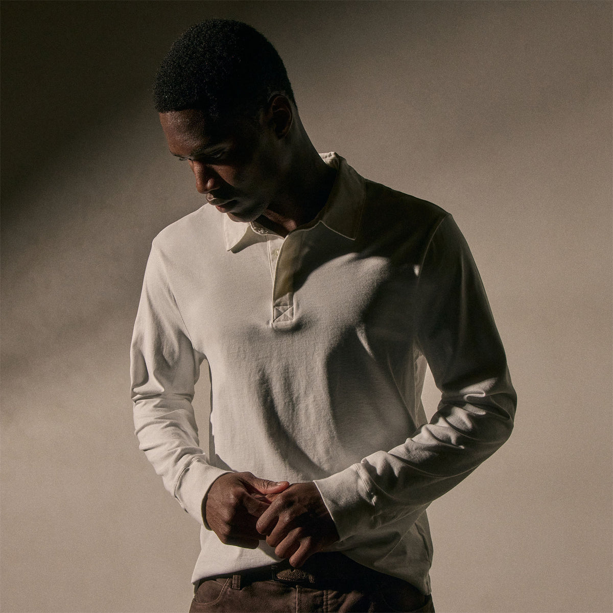 Heavy Luxe Rugby Polo - White