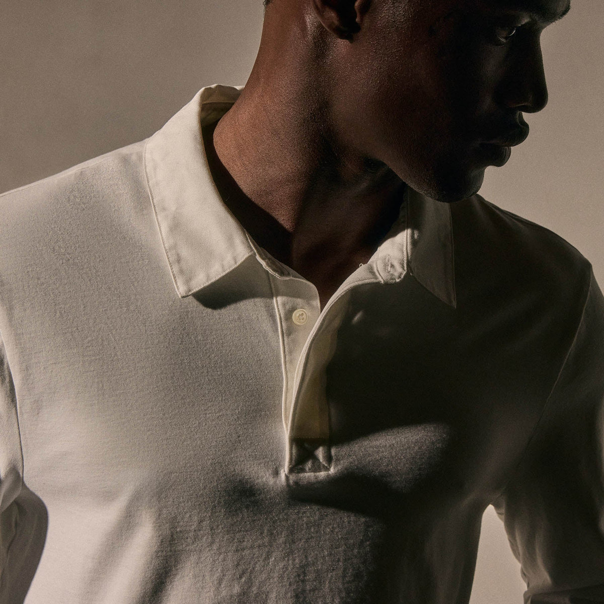 Heavy Luxe Rugby Polo in White | James Perse Los Angeles