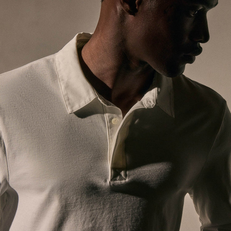 Heavy Luxe Rugby Polo in White | James Perse Los Angeles
