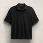 Heavy Luxe Jersey Oversized Polo in Black | James Perse Los Angeles