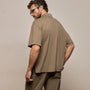 Heavy Luxe Jersey Oversized Polo in Light Olive | James Perse Los Angeles