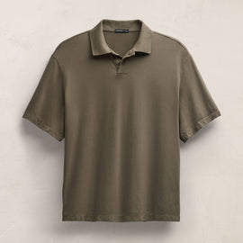 Heavy Luxe Jersey Oversized Polo in Light Olive | James Perse Los Angeles