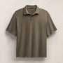 Heavy Luxe Jersey Oversized Polo in Light Olive | James Perse Los Angeles