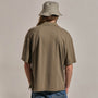 Heavy Luxe Jersey Oversized Polo in Light Olive | James Perse Los Angeles