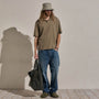 Heavy Luxe Jersey Oversized Polo in Light Olive | James Perse Los Angeles