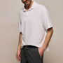 Heavy Luxe Jersey Oversized Polo in White | James Perse Los Angeles