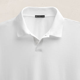 Heavy Luxe Jersey Oversized Polo in White | James Perse Los Angeles