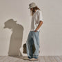 Heavy Luxe Jersey Oversized Polo in White | James Perse Los Angeles