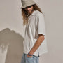 Heavy Luxe Jersey Oversized Polo in White | James Perse Los Angeles