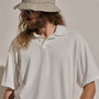 Heavy Luxe Jersey Oversized Polo in White | James Perse Los Angeles