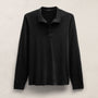 Heavy Luxe Jersey Funnel Neck Top in Black | James Perse Los Angeles