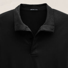 Heavy Luxe Jersey Funnel Neck Top in Black | James Perse Los Angeles