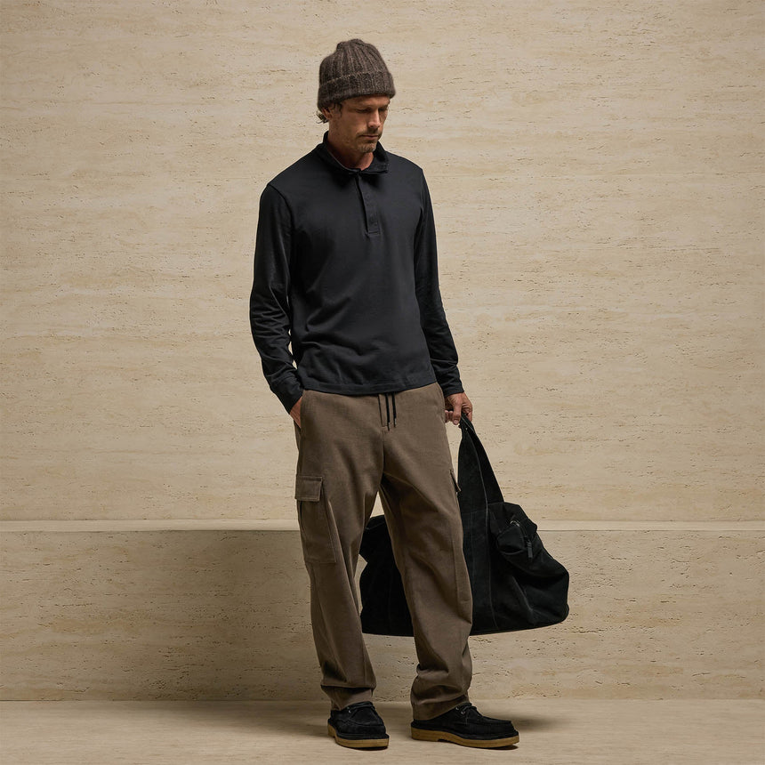 Heavy Luxe Funnel Neck in Black | James Perse Los Angeles