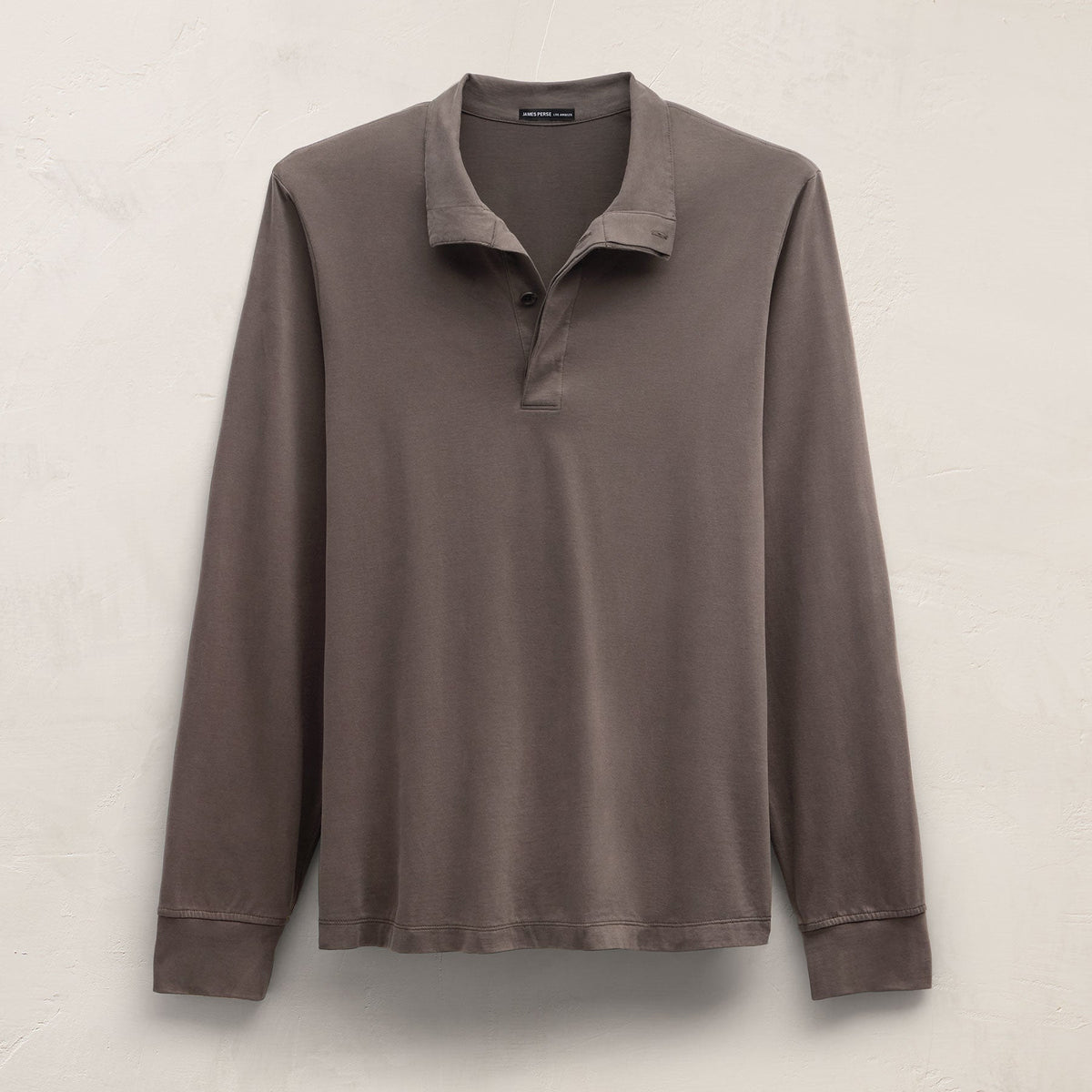 Heavy Luxe Jersey Funnel Neck Top in Dusty Brown | James Perse Los Angeles