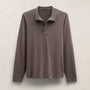 Heavy Luxe Jersey Funnel Neck Top in Dusty Brown | James Perse Los Angeles