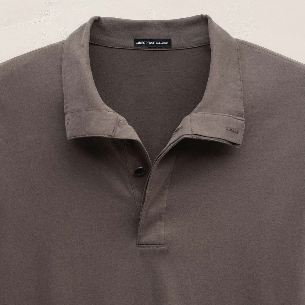 Heavy Luxe Jersey Funnel Neck Top in Dusty Brown | James Perse Los Angeles