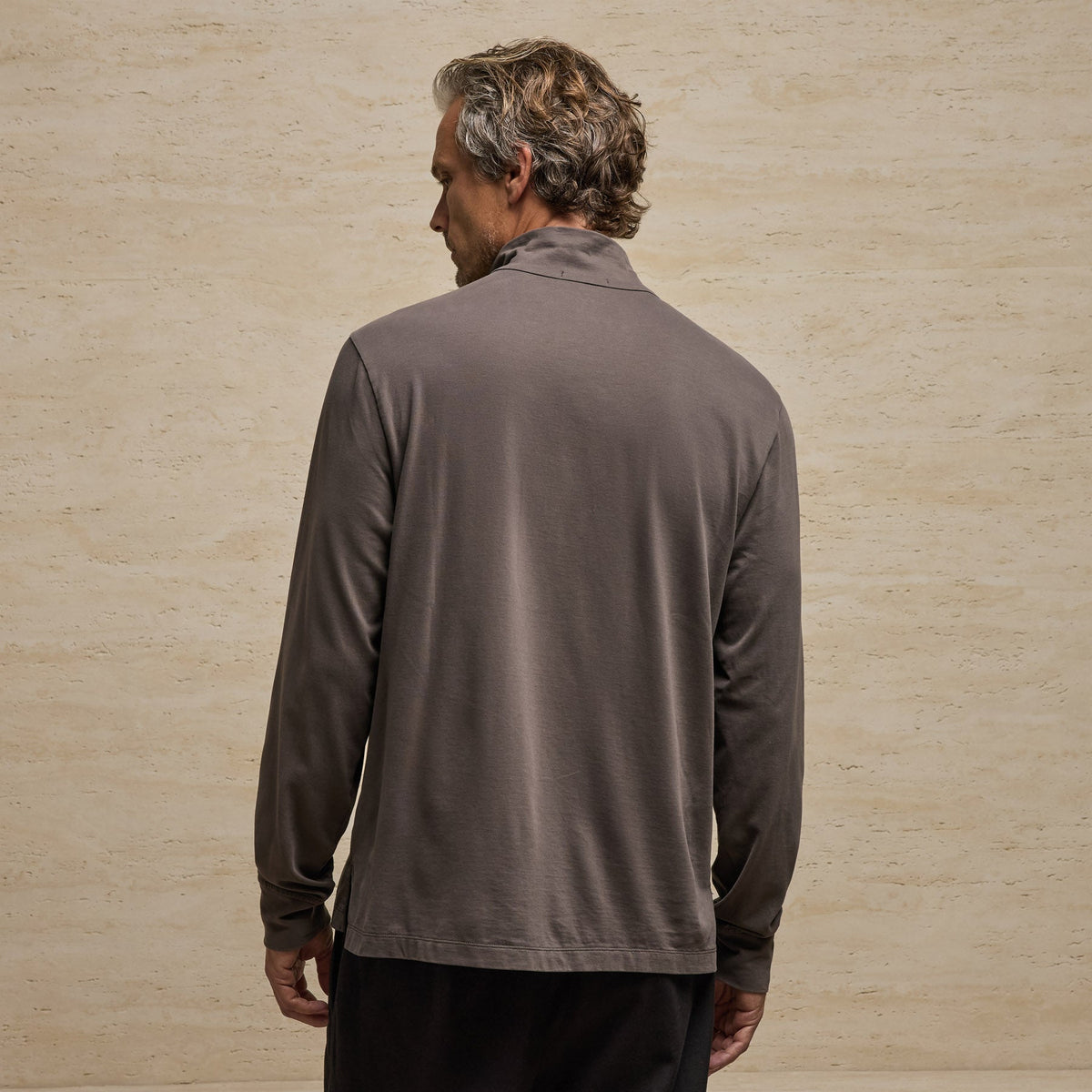 Heavy Luxe Funnel Neck in Dusty Brown | James Perse Los Angeles