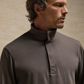 Heavy Luxe Funnel Neck in Dusty Brown | James Perse Los Angeles