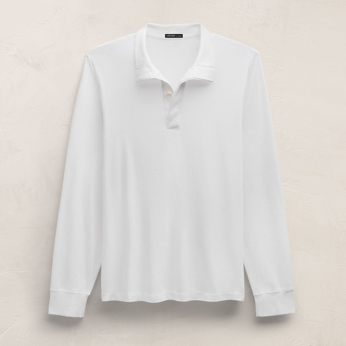 Heavy Luxe Jersey Funnel Neck Top in White | James Perse Los Angeles