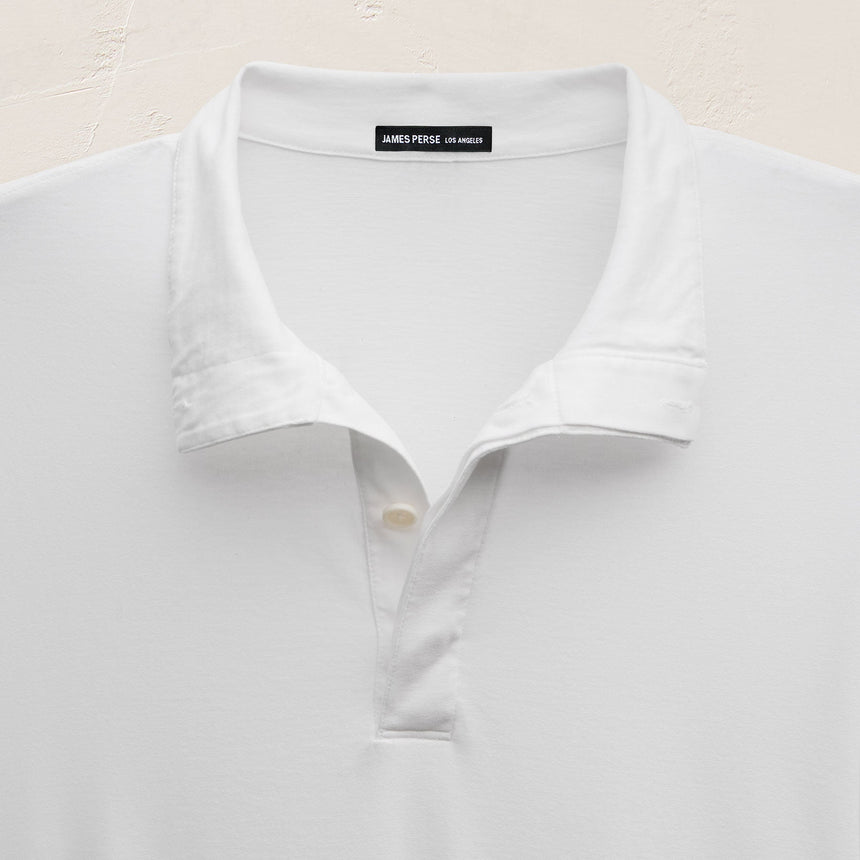 Heavy Luxe Jersey Funnel Neck Top in White | James Perse Los Angeles