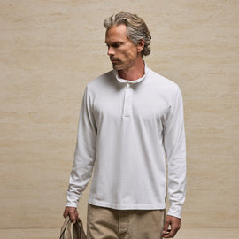 Heavy Luxe Funnel Neck in White | James Perse Los Angeles