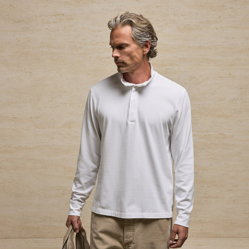 Heavy Luxe Funnel Neck in White | James Perse Los Angeles