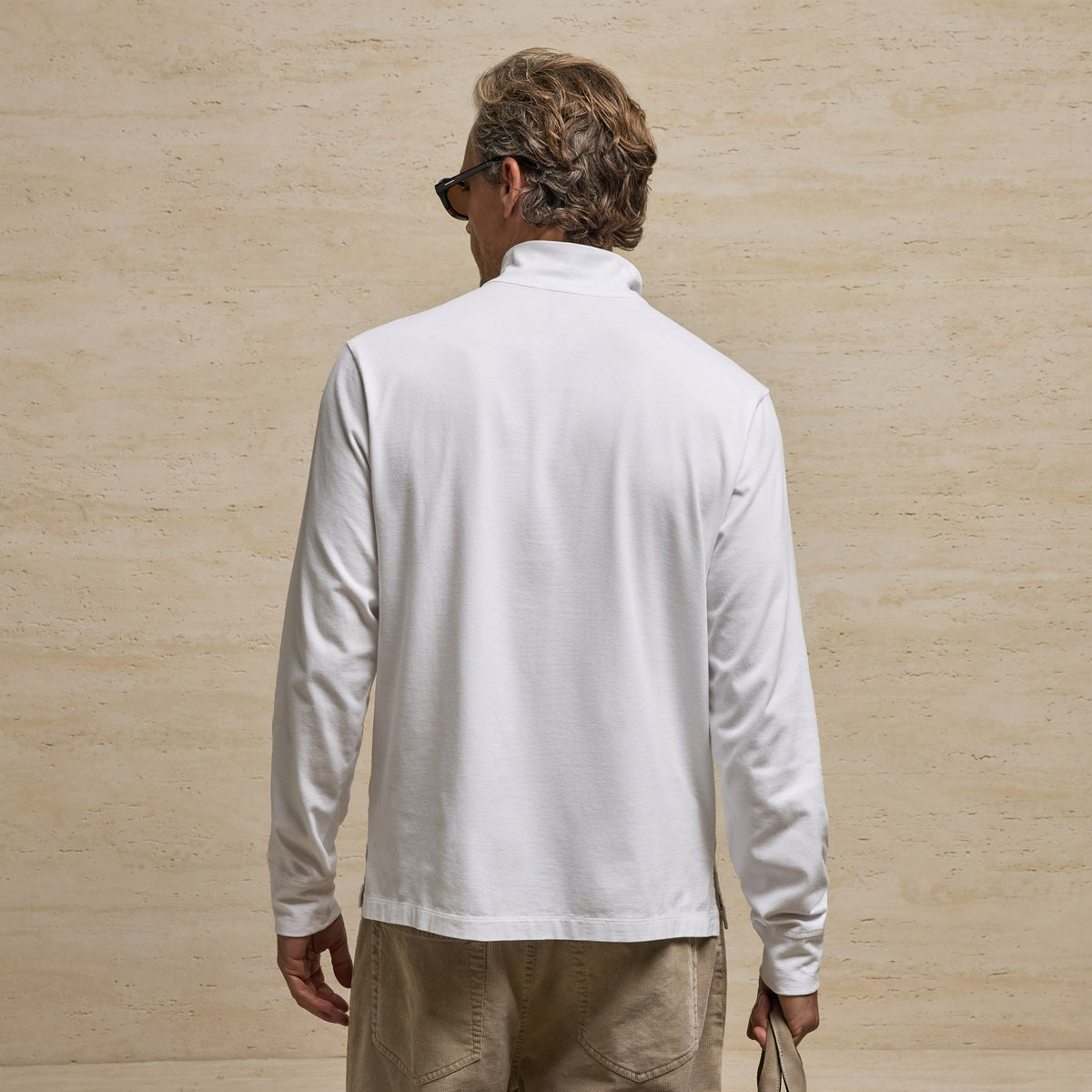 Heavy Luxe Funnel Neck in White | James Perse Los Angeles