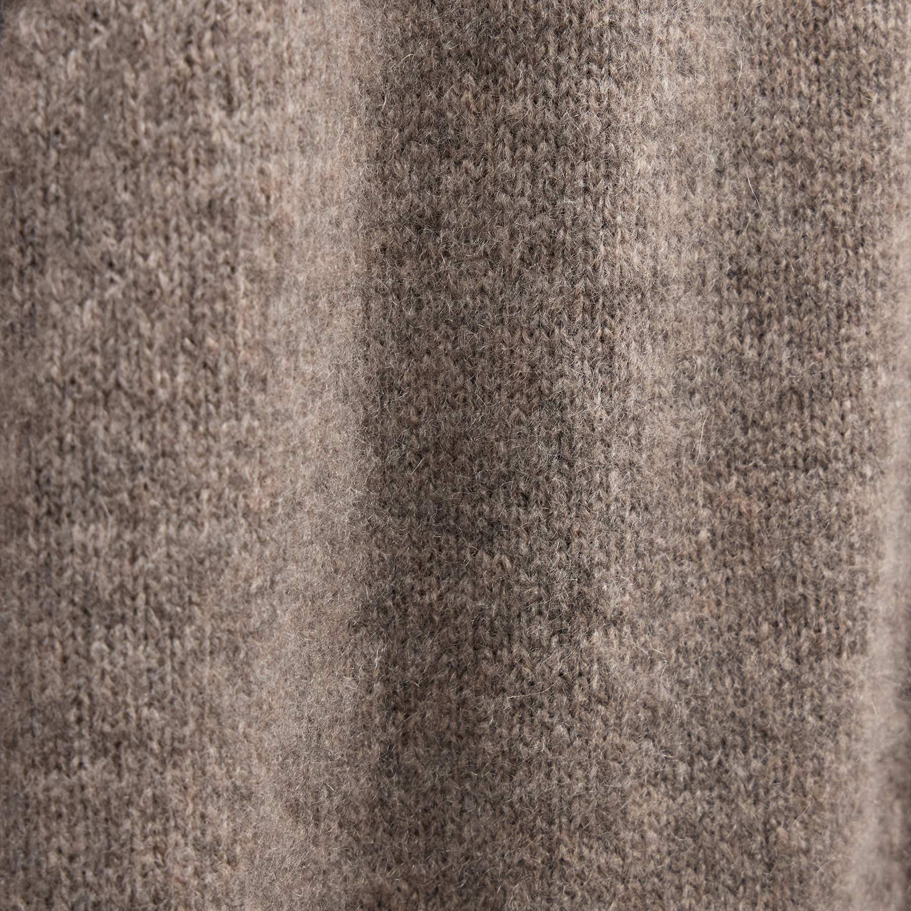 Lightweight Textured Cashmere Knit Zip Up Hoodie in Beige Melange | James Perse Los Angeles FLAT
