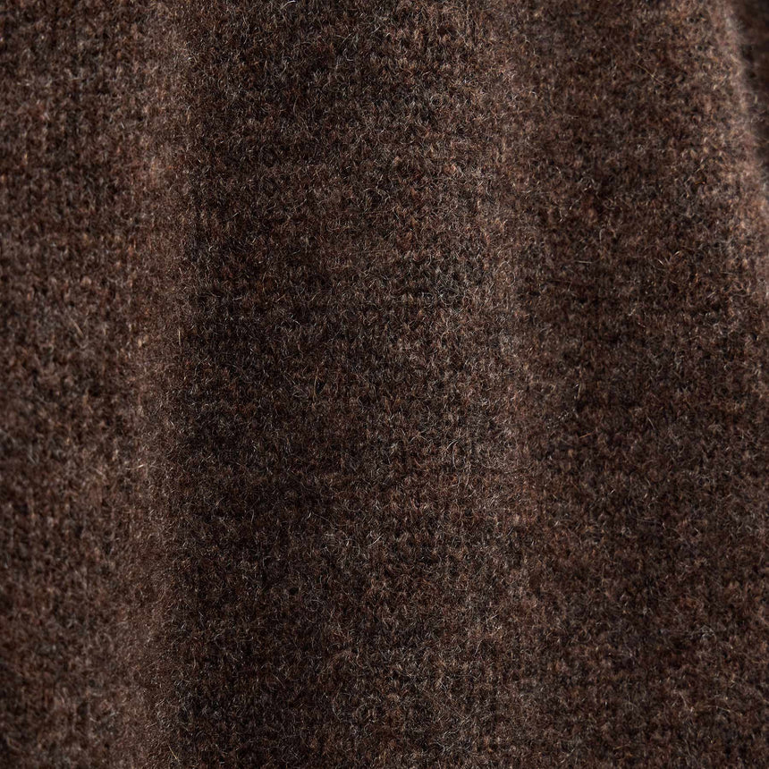 Lightweight Textured Cashmere Knit Zip Up Hoodie in Bark | James Perse Los Angeles FLAT