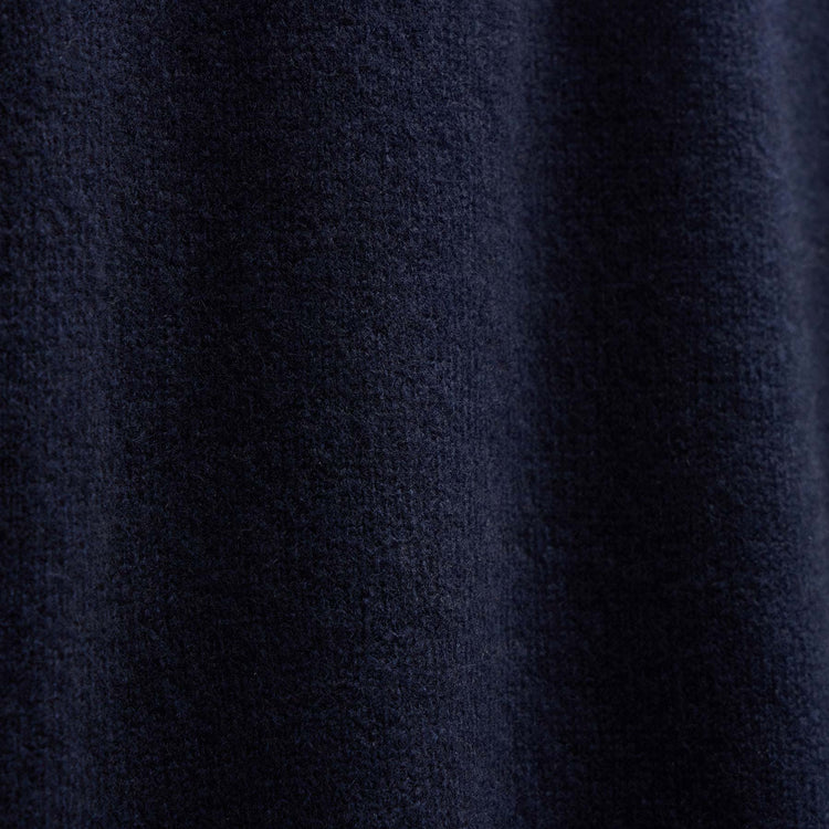 Mid Gauge Cashmere Knit Zip Up Hoodie in Deep Navy | James Perse Los Angeles