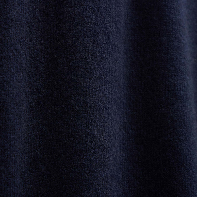 Mid Gauge Cashmere Knit Zip Up Hoodie in Deep Navy | James Perse Los Angeles