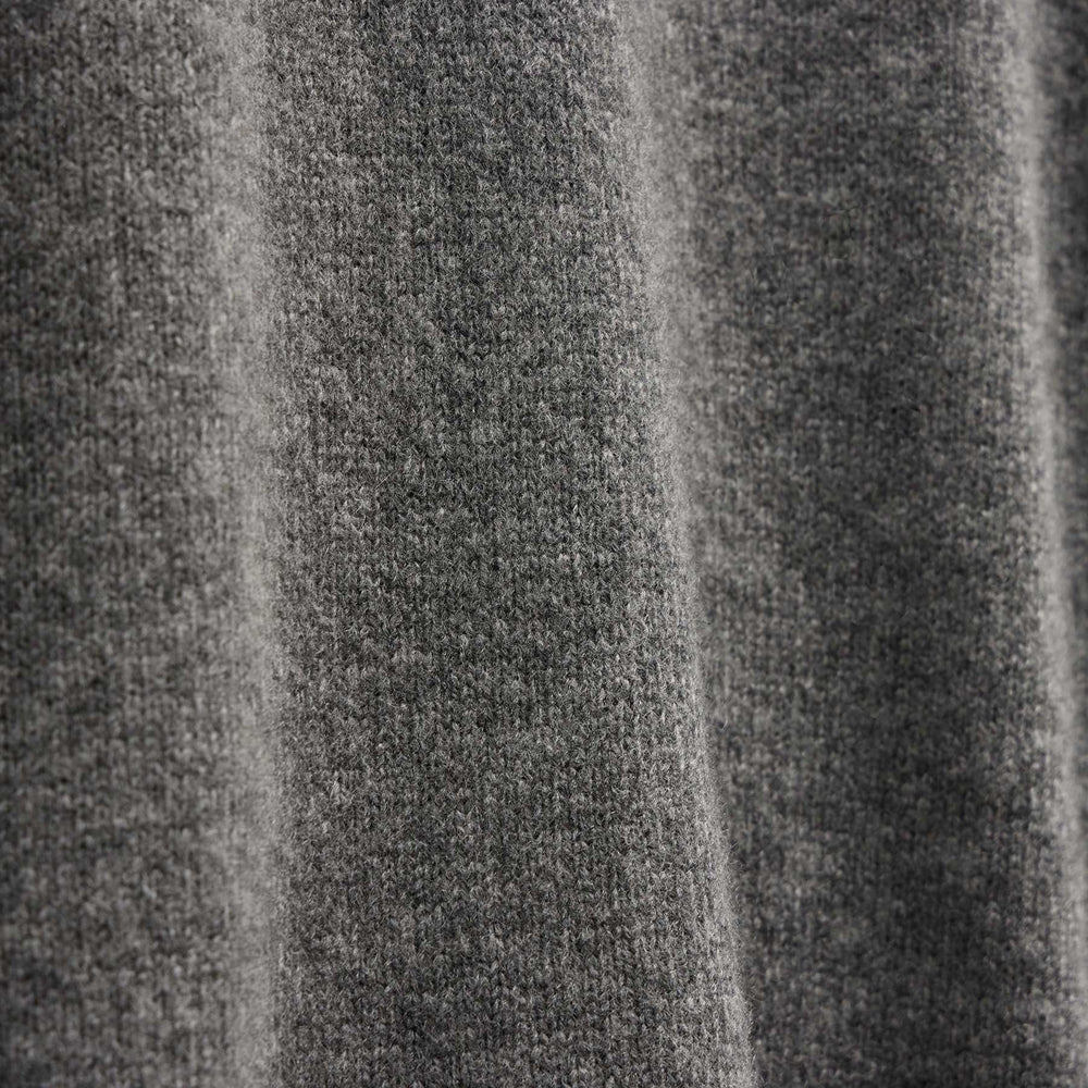 Mid Gauge Cashmere Knit Zip Up Hoodie in Thunder | James Perse Los Angeles