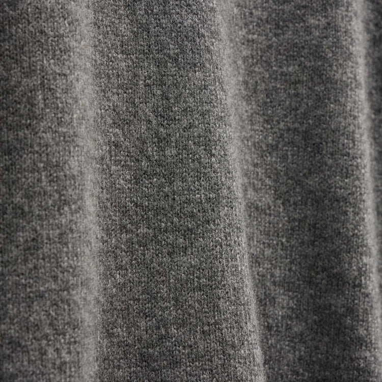 Mid Gauge Cashmere Knit Zip Up Hoodie in Thunder | James Perse Los Angeles