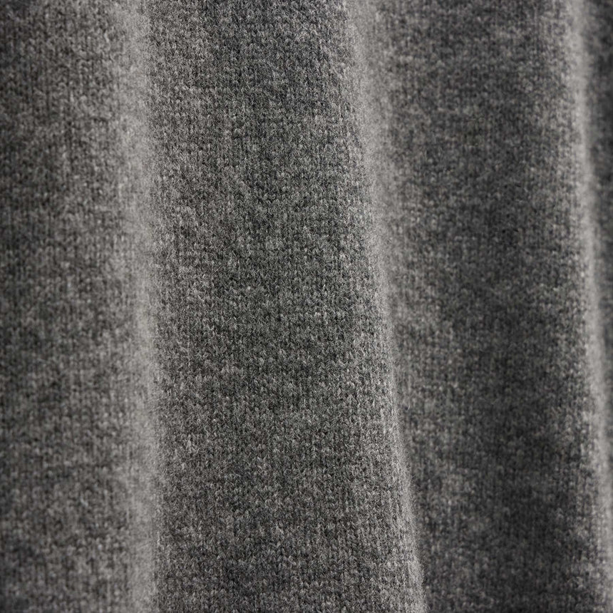 Mid Gauge Cashmere Knit Zip Up Hoodie in Thunder | James Perse Los Angeles