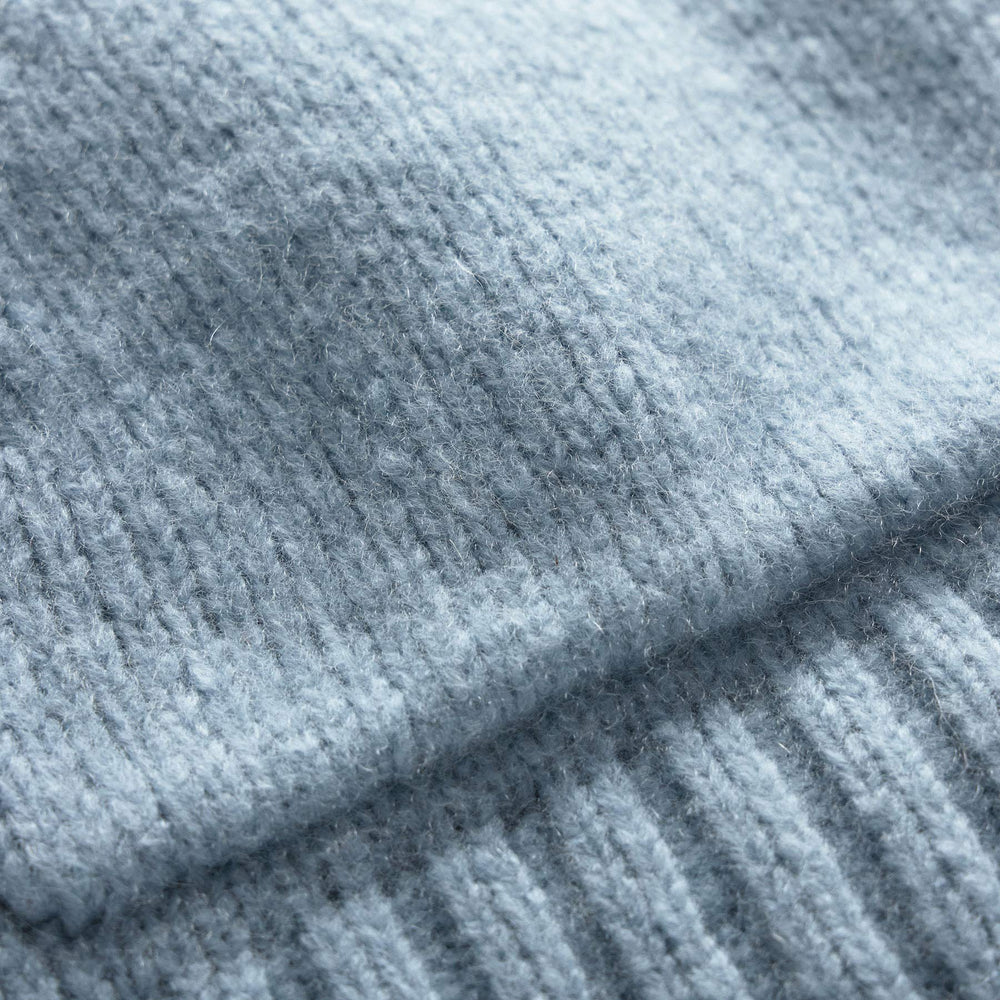 Lightweight Cashmere Full Zip Hoodie - Azure