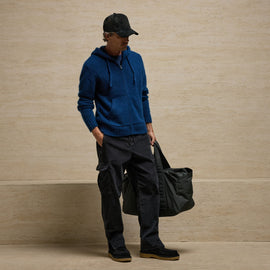 Cashmere Full Zip Hoodie in Midnight | James Perse Los Angeles
