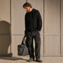 Lightweight Cashmere Full Zip Hoodie in True Black | James Perse Los Angeles