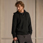 Lightweight Cashmere Full Zip Hoodie in True Black | James Perse Los Angeles